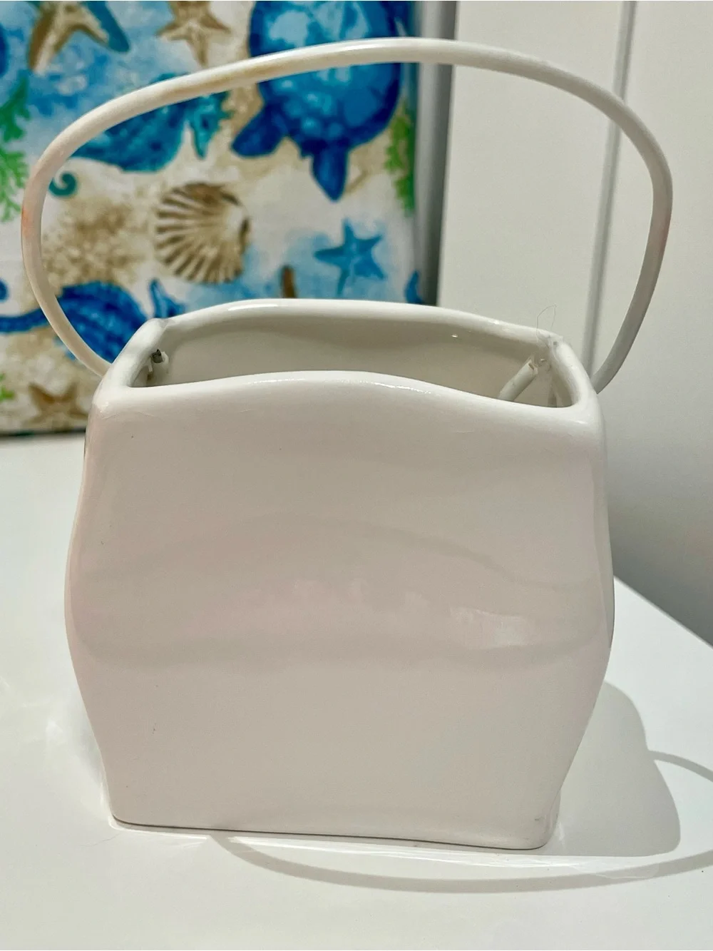 Easter Décor Bundle – Ceramic Basket, Williams Sonoma Pot Holder & Wall Hanging